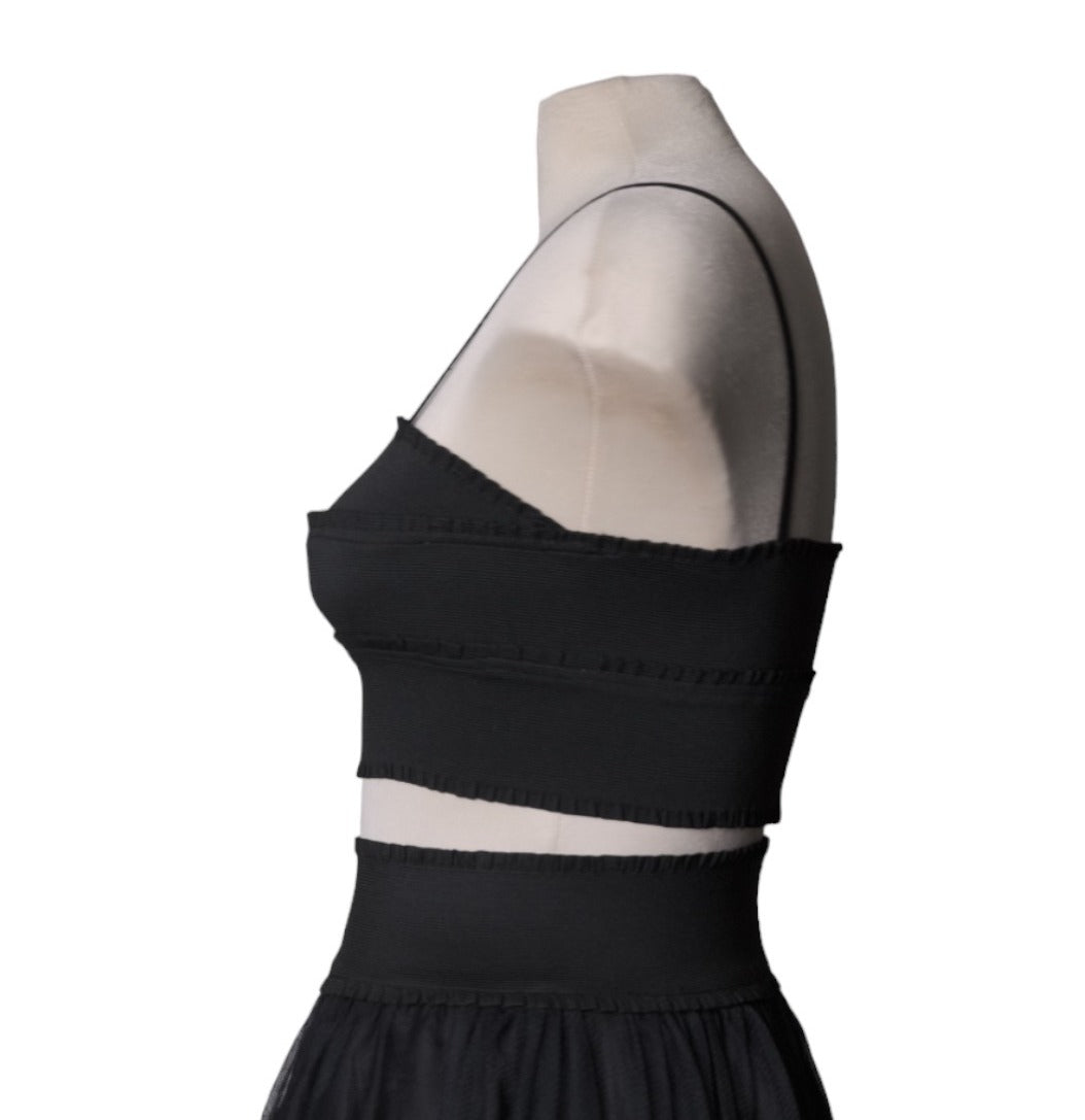 #1012 Crop Top Bustier with Spaghetti Straps