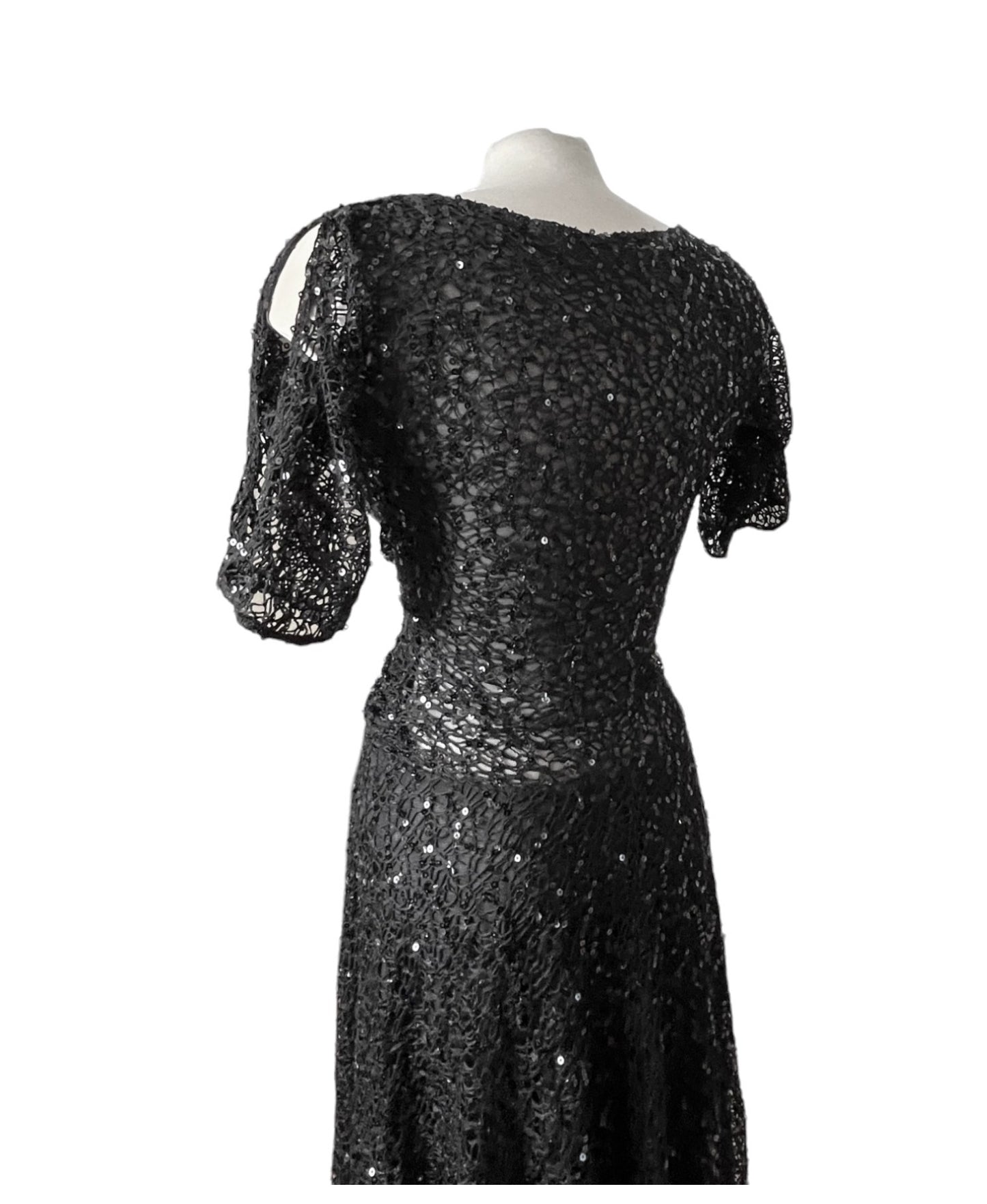 #001 - Rare Vintage Style Art Deco 1920's Style Sequin Long Dress