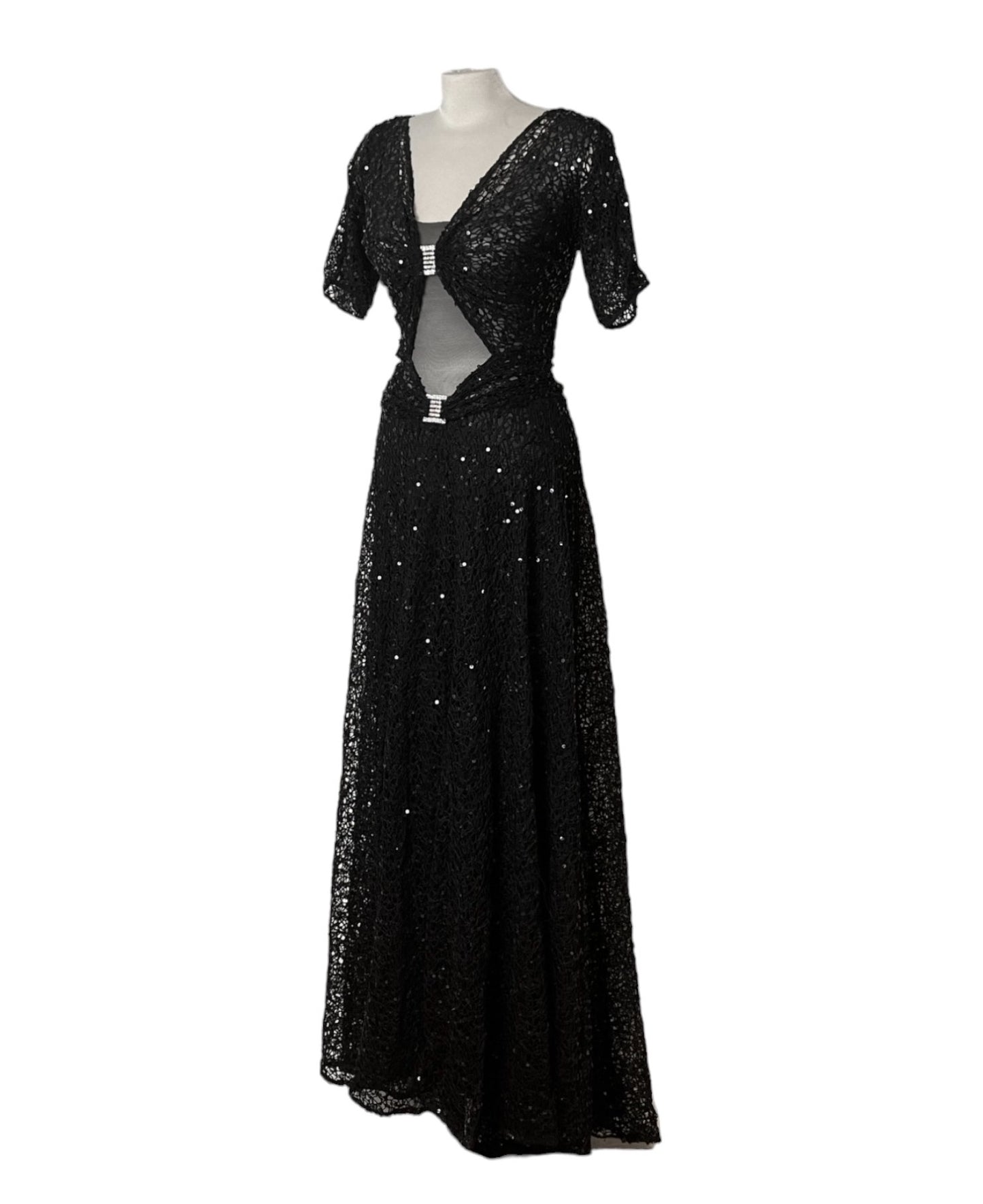 #001 - Rare Vintage Style Art Deco 1920's Style Sequin Long Dress